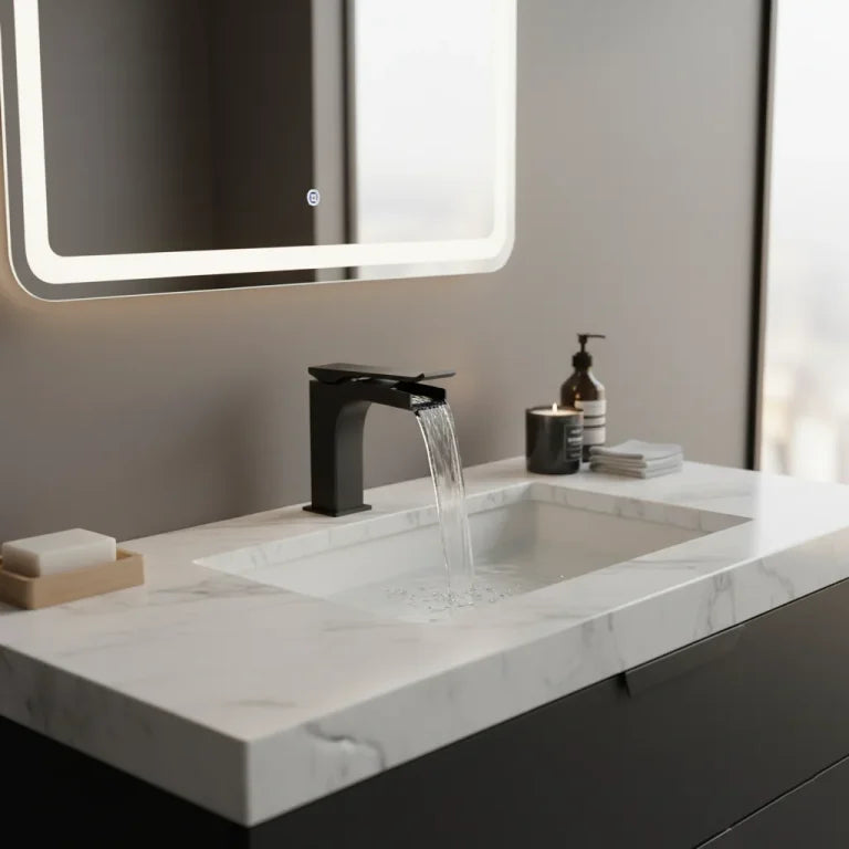 Robinet de salle de bain Jolliet noir mat