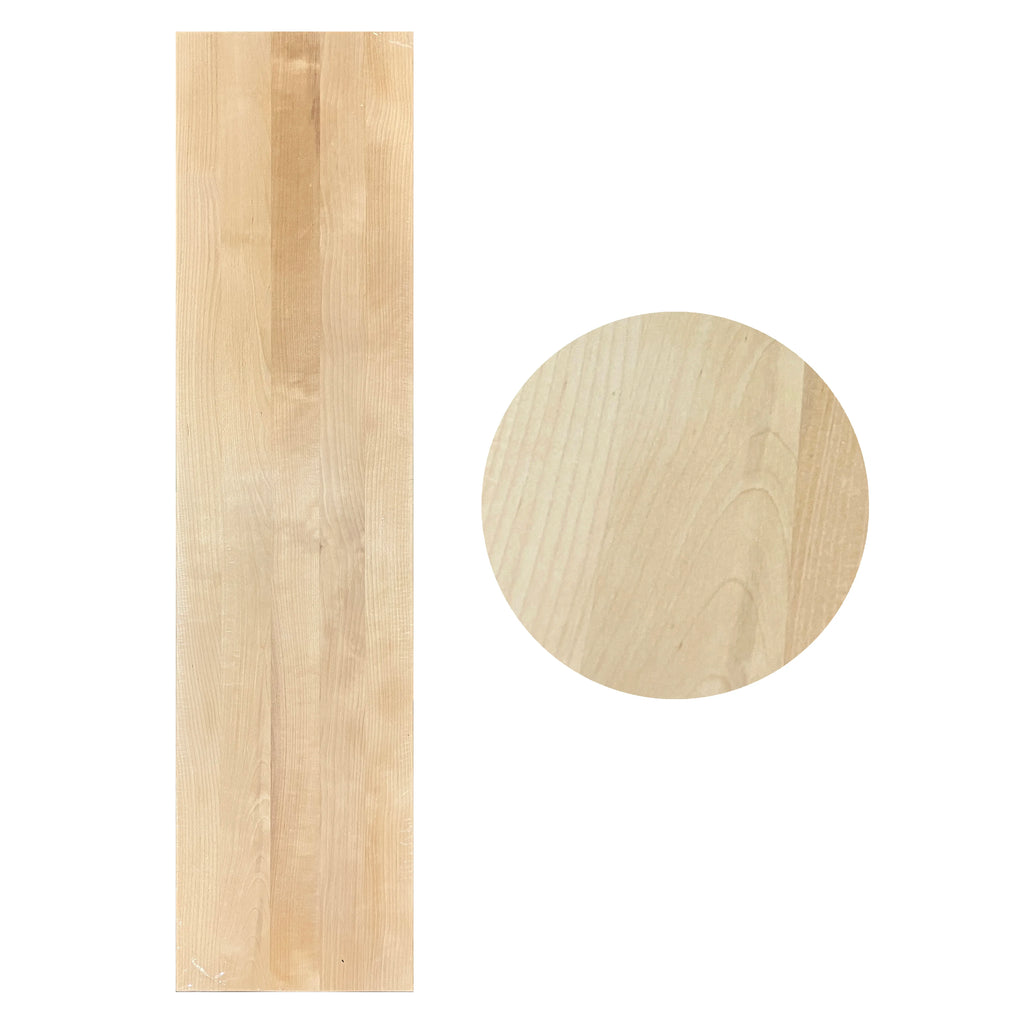 Limon central en merisier naturel grade jointé 42"