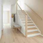 Marche nez rond en merisier naturel 42"