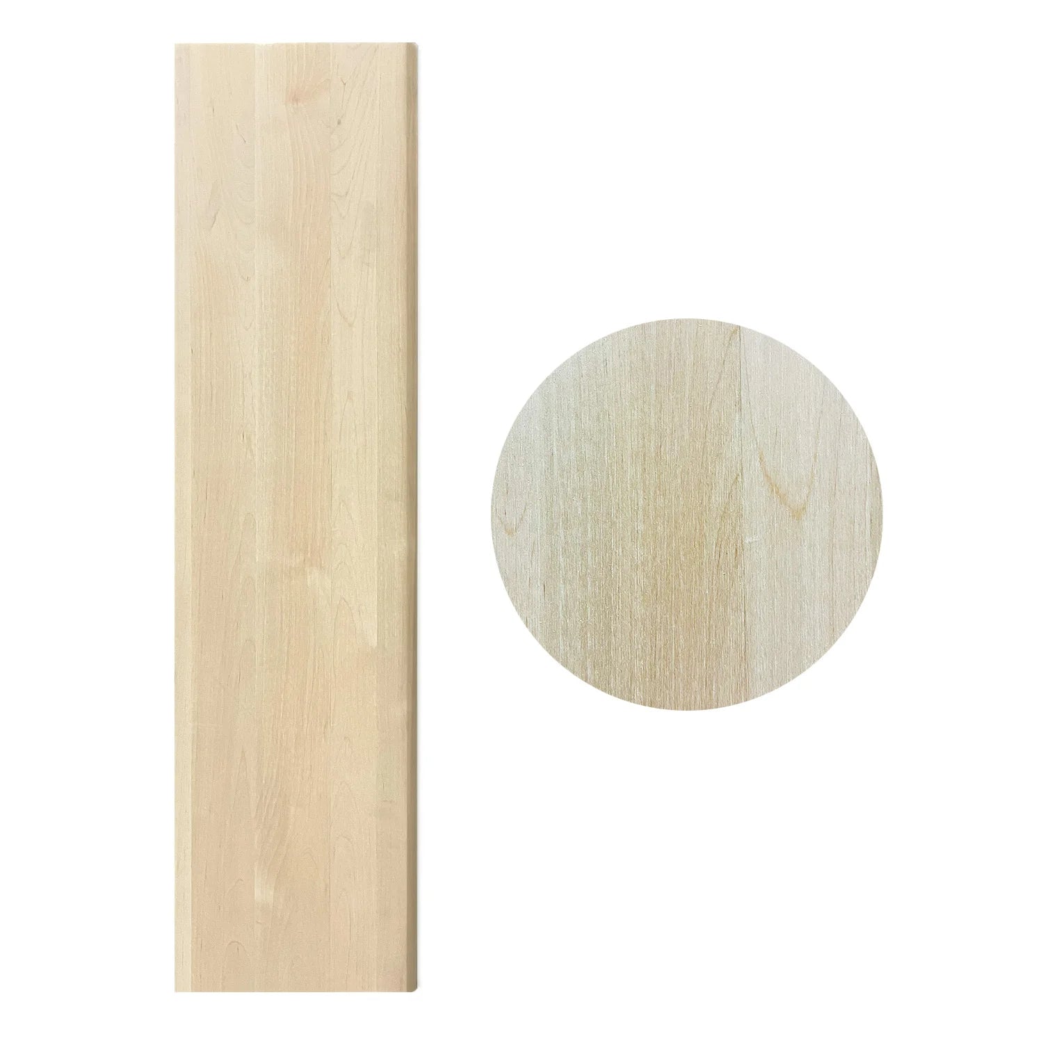 Marche nez rond en merisier naturel 42"