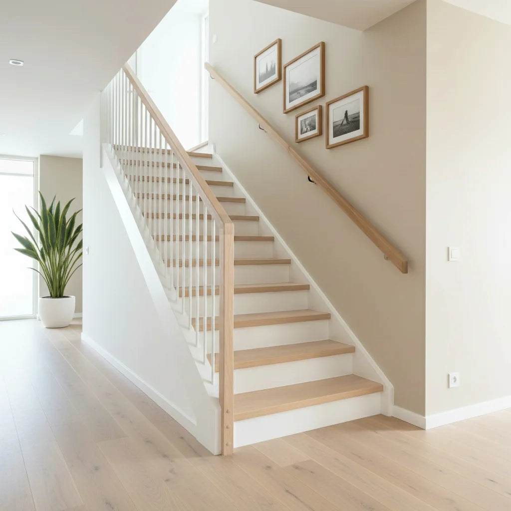 42" Natural Birch Square Nose Stair Tread