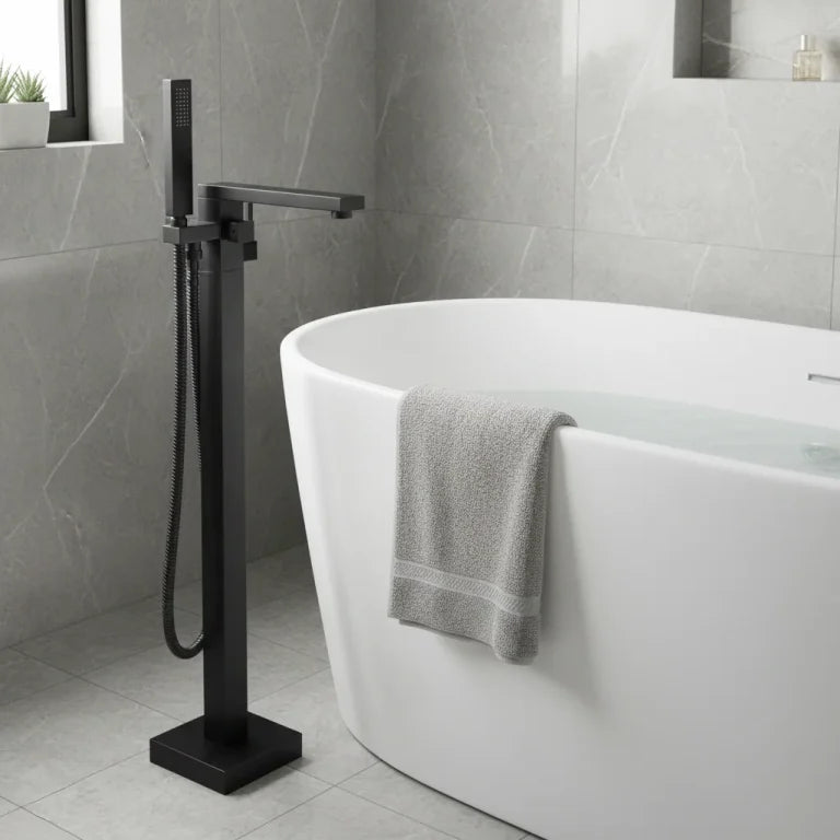 Robinet de bain autoportant Armitage avec douchette à main intégrée