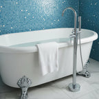 Robinet de bain autoportant Théodat avec douchette à main intégrée