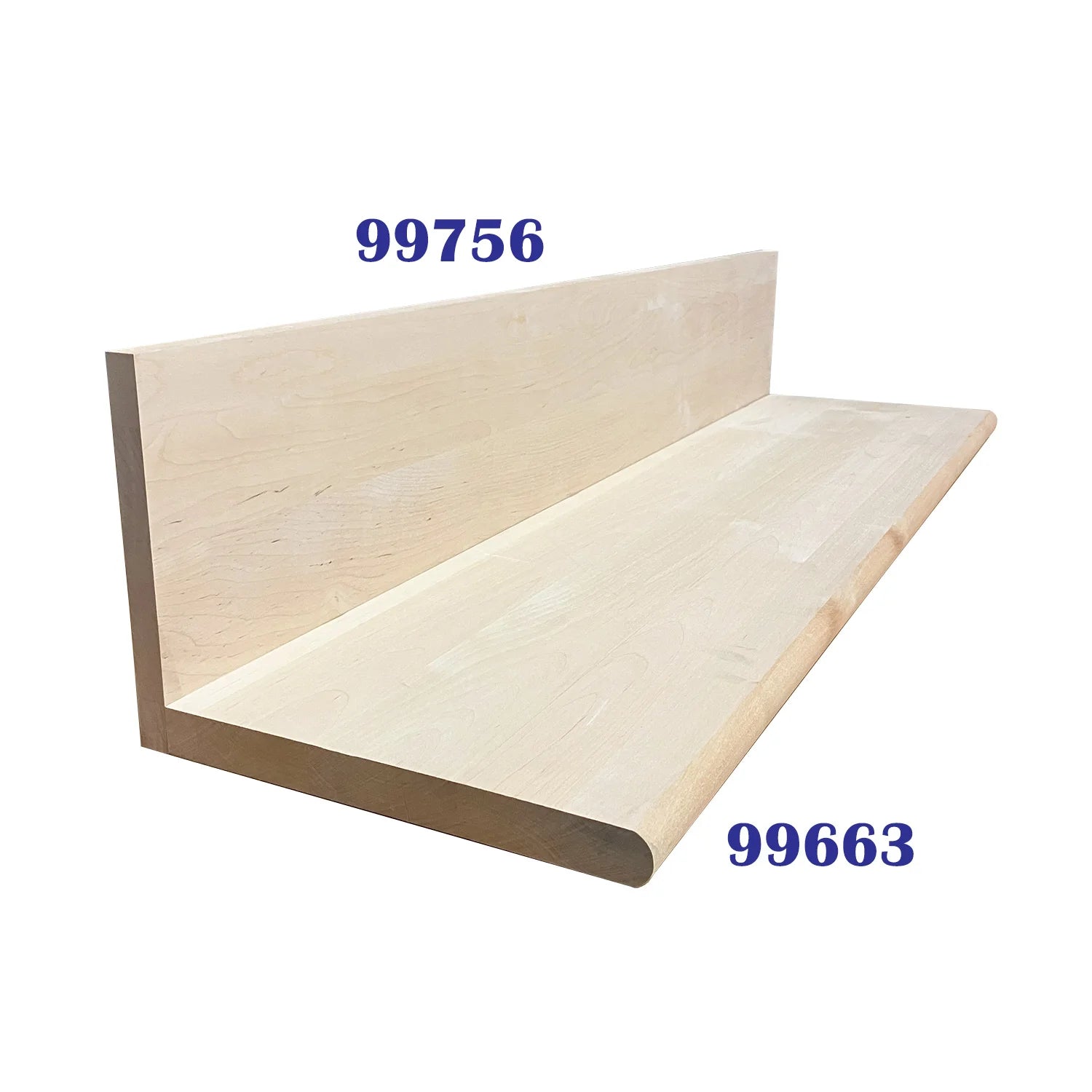 Marche nez rond en merisier naturel 42"