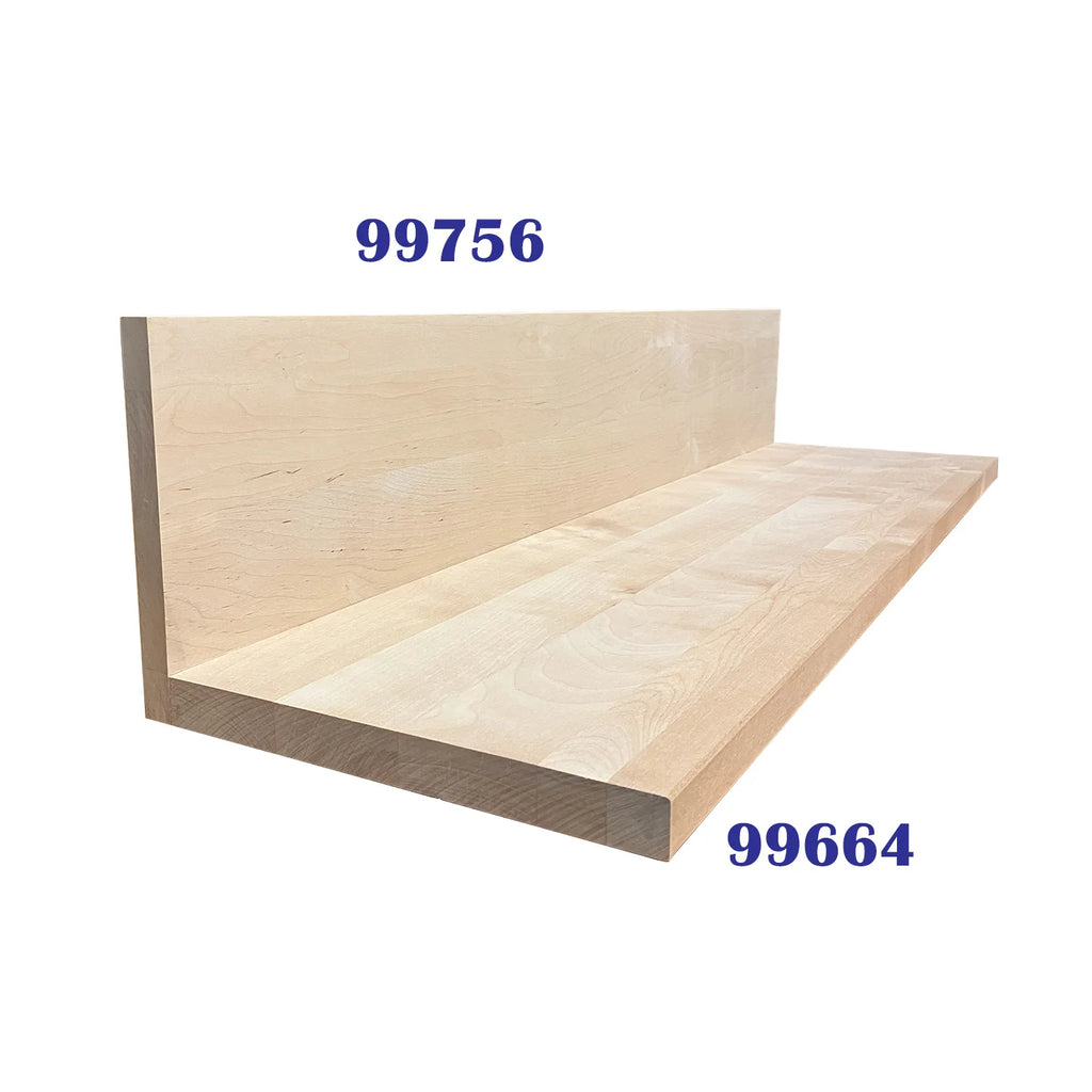 42" Natural Birch Square Nose Stair Tread
