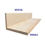42" Natural Birch Square Nose Stair Tread