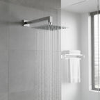 Bras de douche carré 37 cm x 2,5 cm chromé poli