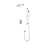 Ensemble de douche pluie avec pomme carrée et douchette à main