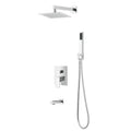 Rain Shower Set with Square Shower Head, Hand Shower and Tub Spout
