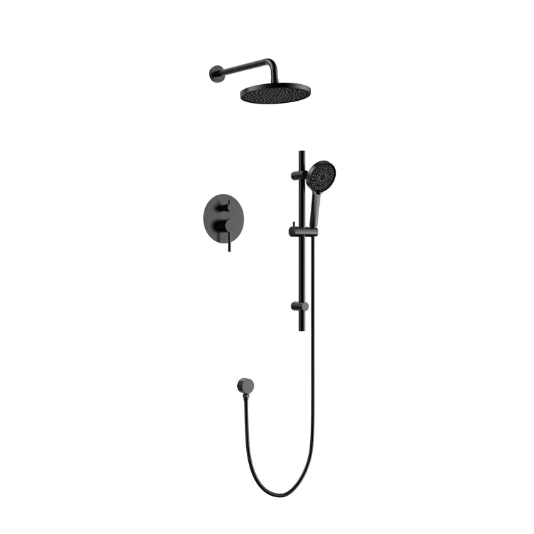 Ensemble de douche pluie avec pomme ronde et douchette à main 3 fonctions