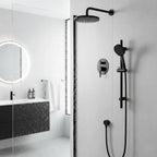 Ensemble de douche pluie avec pomme ronde et douchette à main 3 fonctions