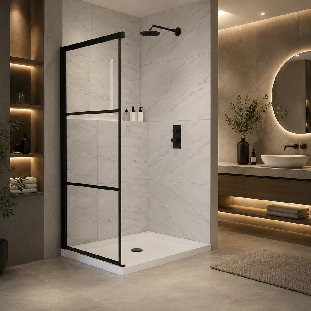 Panneau latéral de douche Panther noir