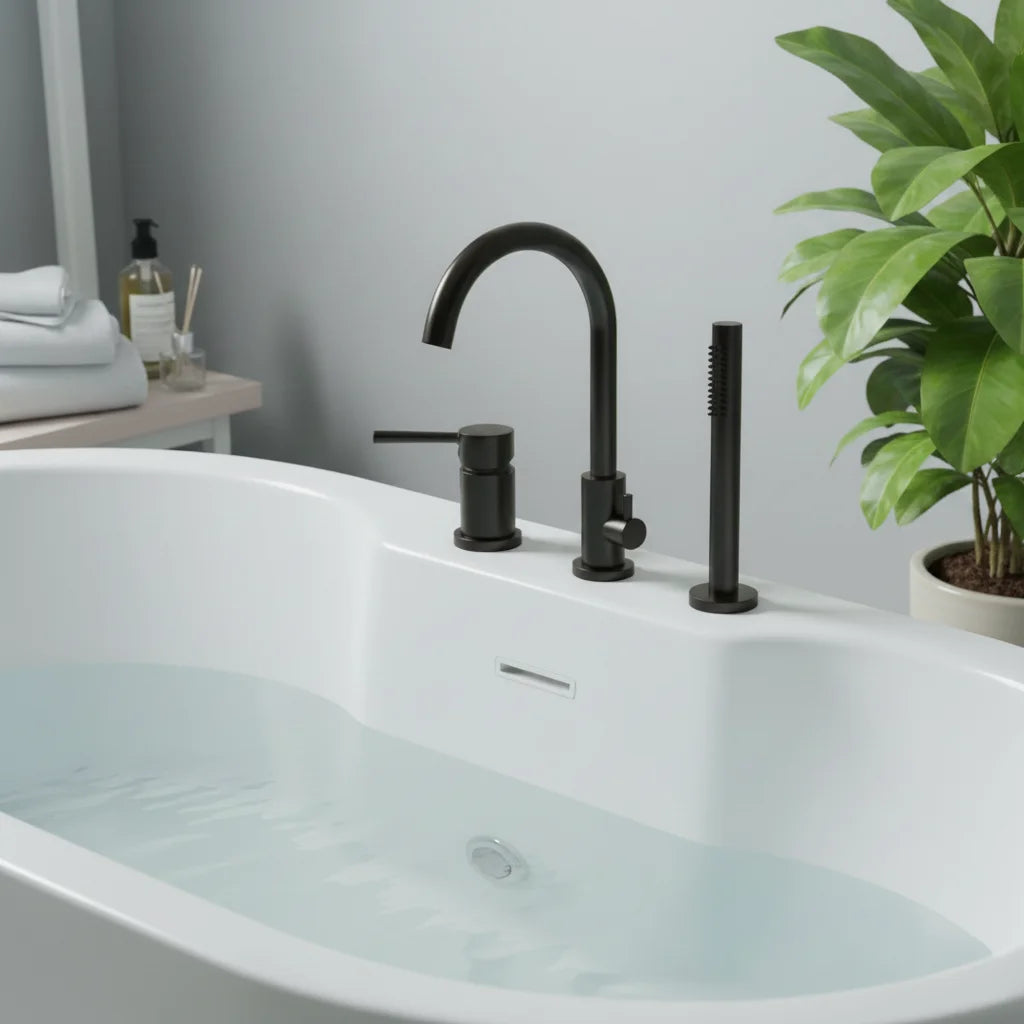 Robinet de bain Périgny avec douchette à main intégrée